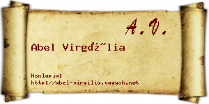 Abel Virgília névjegykártya